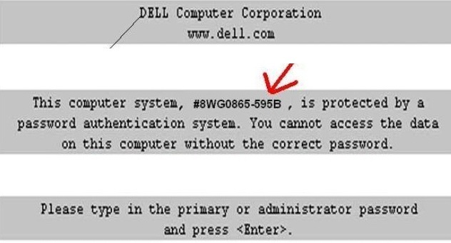 Dell Latitude 1F5A Bios Master Password