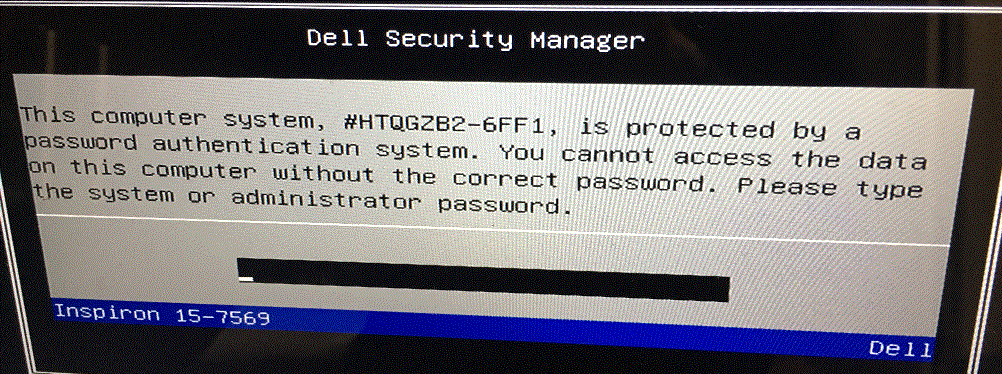 Dell Precision 6ff1 bios master password
